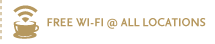 Free WIFI at all locations